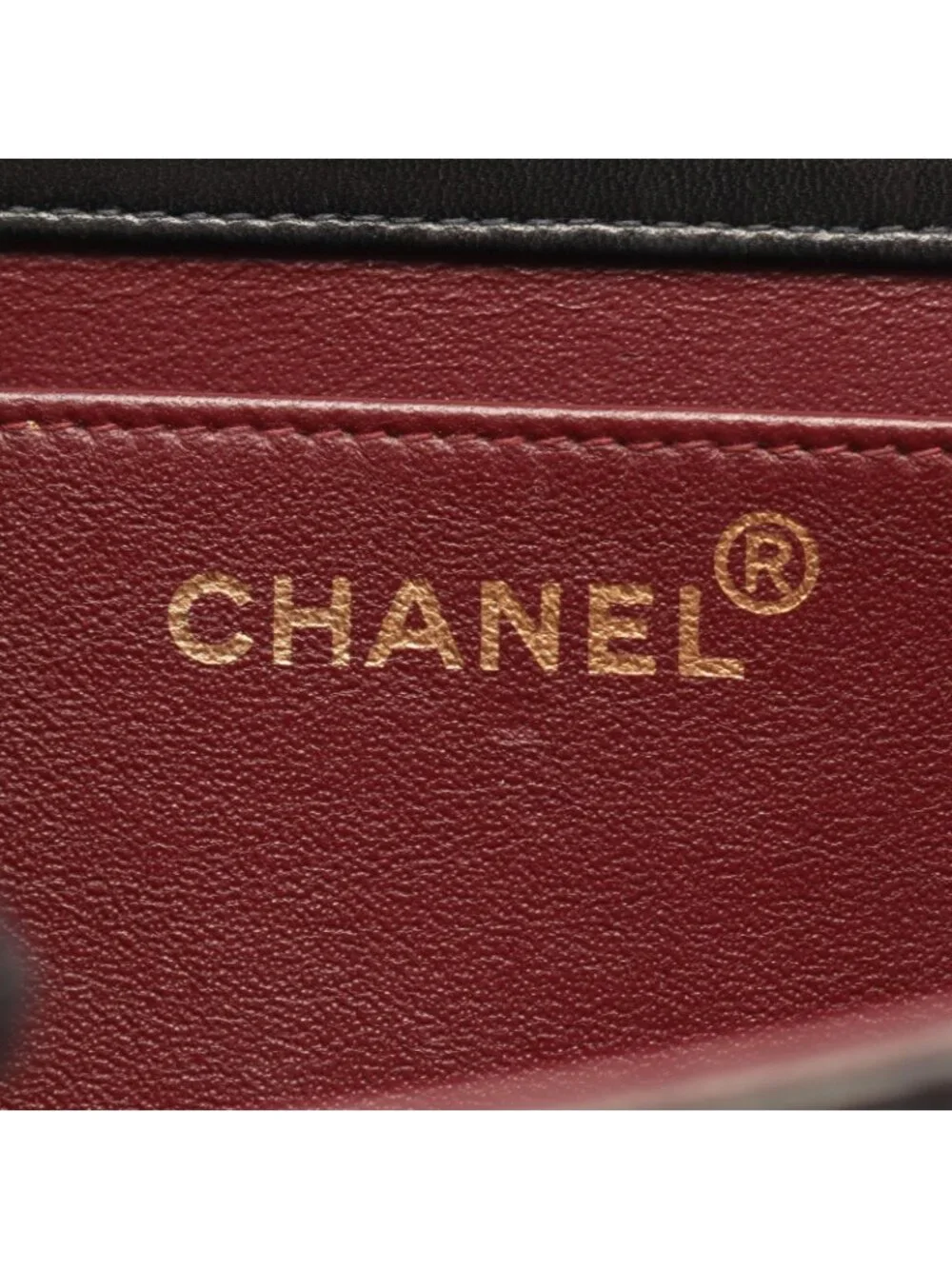 Chanel Shoulder Bag Mini Quilted Full Flap Black Lambskin Push Lock Chain